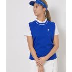 ベスト ジレ 「ECO」ダイヤ柄ニットベスト レディース