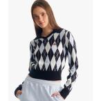 ニット セーター KIRSH SMALL CHERRY ARGYLE COLLAR KNIT/キルシースモールチェリーアーガイルカラーニット レディー