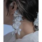 イヤーカフ ツルリーフとお花のイヤーカフ レディース