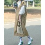 ワンピース リネンミックスVネックワンピース