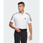 ポロシャツ メンズ スリーストライプス 半袖ストレッチボタンダウンシャツ「adidas Golf/アディダスゴルフ」
