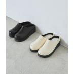 サンダル 「forksy.」ボリュームソールステッチサボサンダル レディース