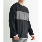 tシャツ ミニ裏毛切り替えロンT メンズ