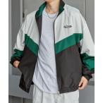 ブルゾン アウター ビッグシルエット切り替えバイカラー ボリュームスリーブフルジップブルゾン メンズ レディース