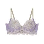 ブラジャー AMPHI「グラマリッチ脇スッキリタイプ」大花柄×エンブロイダリーレース　ブラジャー　F-Gcup