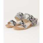 サンダル ダブルストラップミュールサンダル レディース