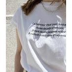 tシャツ Tシャツ ロゴ刺繍フレンチスリーブTシャツ