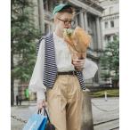 ブラウス シャツ パールボタンボリュームスリーブバンドカラーシャツ レディース