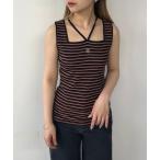 ショッピングタンクトップ レディース タンクトップ ノースリーブ 配色ホルタータンクトップ レディース