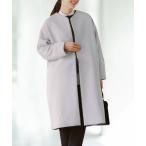 ノーカラーコート コート レディース