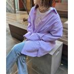 ブラウス シャツ ストライプBIGシャツ