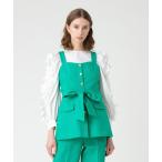 ショッピングジレ ベスト ジレ 「LOULOU WILLOUGHBY」ブライトリネンビスチェ レディース