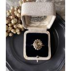 指輪 リング 「malle la brocante/マルラブロカント」サージカルステンレス　宝石質グリーンアメジストとヴィンテージパールのオーバルリン