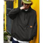 ナイロンジャケット PENNEYS/ペニーズ 別注 THE FOX ＆ BE A TIGER ロゴ刻印パッチ ハーフジップ 撥水アノラックプルオーバー