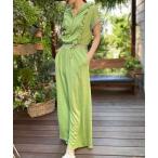 オールインワン リネンフーディーオールインワン レディース