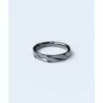 指輪 リング Blanche ブランシュ ウェーブデザインピンキーリング Mer (メール) BLACK レディース