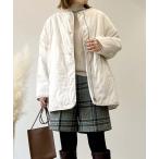 ブルゾン アウター ボアキルトリバーシブルコート レディース