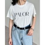 tシャツ 「華奢見えが叶う」「着た瞬間ひんやり」「接触冷感」「UVカット」ラバープリントロゴTシャツ レディース