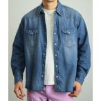 ショッピングlee シャツ ブラウス メンズ Wrangler/ラングラー SPUR3月号掲載アイテム US ORIGINALS/ 127MW デニムシャツ