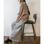 パンツ atONE 裏起毛ゆったりワイドパンツ レディース