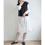 ワンピース 「2点セット」ニットベストシャツワンピセット