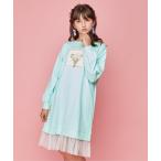 ワンピース 裾チュールドッキングワンピ キッズ 子供服 女の子