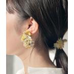 イヤリング ミモザと小花のイヤーカフ（イヤリング） レディース