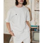 ансамбль ADAMPATEK / layered damage обратная сторона шерсть x небо . Layered Roo z Silhouette короткий рукав Crew 