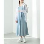 ワンピース 【WEB限定カラー有】コルセット見えデニムキャミワンピース