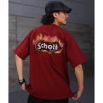 ショッピングschott tシャツ Tシャツ メンズ Schott/ショット/SS T-SHIRT ”FIRE OVAL”/”ファイア オーバル” Tシャツ