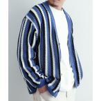 カーディガン 【ジャニーズWEST　中間淳太さん着用】透かし編みメッシュニットカーディガン
