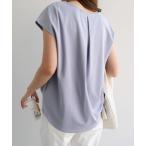 tシャツ きれいめポンチフレンチスリーブトップス レディース
