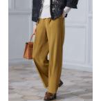 パンツ 大きいサイズ　麻調合繊カラーパンツ　miclat