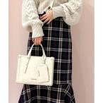 ハンドバッグ クロコ調シンプル横型ハンドバッグ