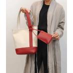 トートバッグ カシュカシュ cachecache / スマホショルダー付きワンハンドルパーテーショントートバッグ レディース