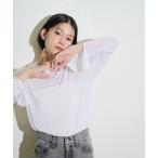 ショッピングカットソー tシャツ Tシャツ レディース 袖スリットシアーカットソー