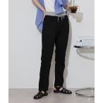 パンツ atONE ウエストリブツイルサルエルパンツ レディース