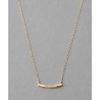 ネックレス K10YG レイヤー ダイヤモンド プレート ネックレス レディース