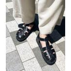 サンダル 厚底ビジューグルカサンダル レディース