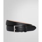 ベルト ぺブルレザー シルバーバックル ドレスベルト メンズ