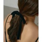 ショッピングヘアアクセサリー ヘアゴム 「全色再入荷」「VATSURICA」ベロア リボン ヘアゴム1