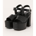 サンダル Mafmof(マフモフ)13cmヒール厚底ユニットソールストラップサンダル レディース