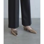 パンプス メタリックセパレートフラットパンプス