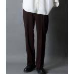 パンツ スラックス メンズ amundsen center pin tuck pants/梨地織り センター ピンタックパンツ