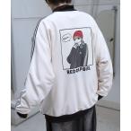 ジャージ 「RED CAP GIRL」セットアップ対応 ビッグシルエット バックプリント 袖ライン ジャージトラックジャケット メンズ レディース