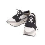 スニーカー レースアッププラットフォームソールスニーカー レディース