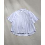 シャツ ブラウス ボールドストライプレギュラーカラーS/Sブロードシャツ