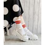 サンダル チャンキーチェーン厚底サンダル レディース