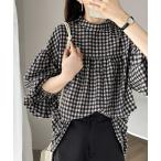 シャツ ブラウス 「JaVa ジャバコラボ」モテ愛されレディに。2way サッカー素材7分袖ロングシャツ レディース