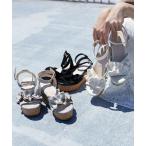 サンダル フカフカフリルサンダル レディース